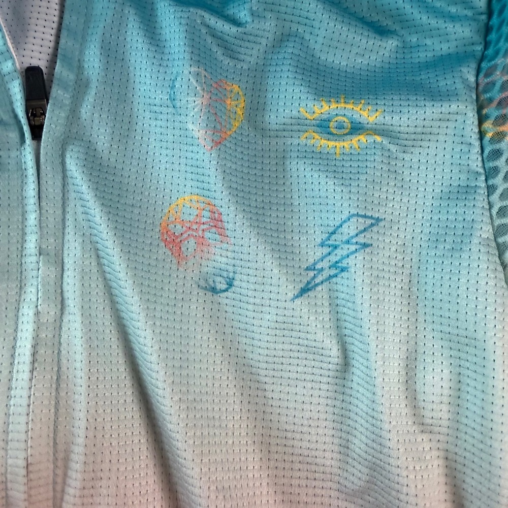 Panache Womens Cycling Kit Jersey and Bib Shorts Sunset Ombre Graphic XS - Picture 9 of 16